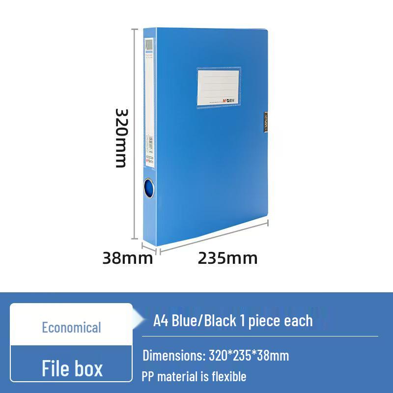 Qixin A4 Thickened PP Velcro Document Storage Box