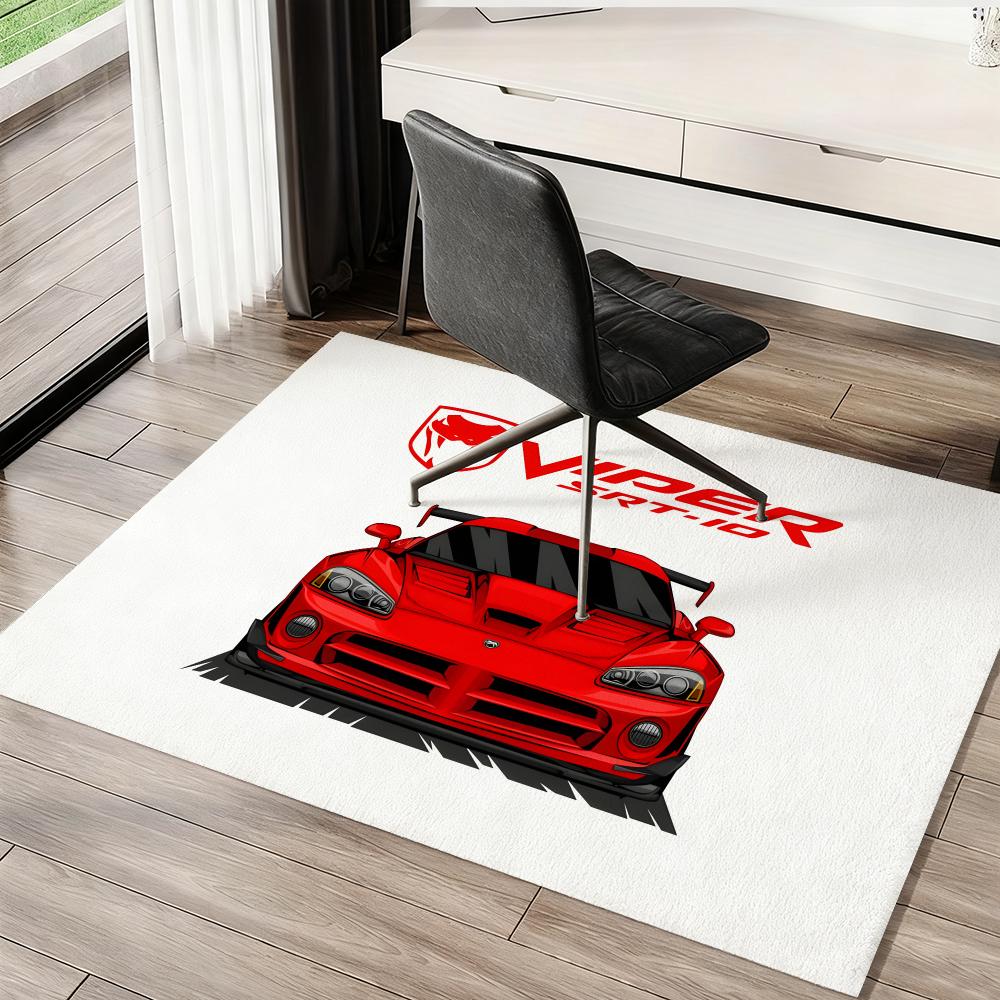 Vipers Sports Car Fans Floor Mat Soft Thickened Absorbent Non-Slip Bedroom Living Room Door Mat Home Decor Flannel Rugs
