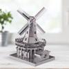 Piececool 3D Puzzle, Metallic Dutch Windmill, Metallic Nano Puzzle, Assembly Required, No Glue Required, 3-Star Difficulty, Intermediate Level,