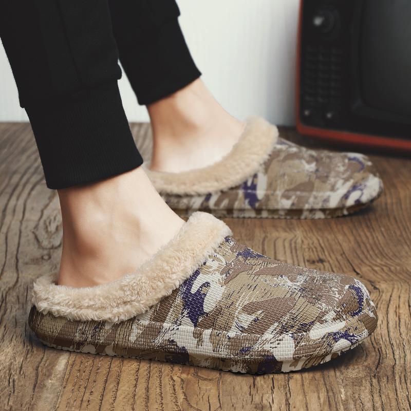 Men Cotton Slipper Winter New Thick-soled EVA Soft Bottom Waterproof Detachable Non-slip Unisex Female Home Fashion Cheap 45