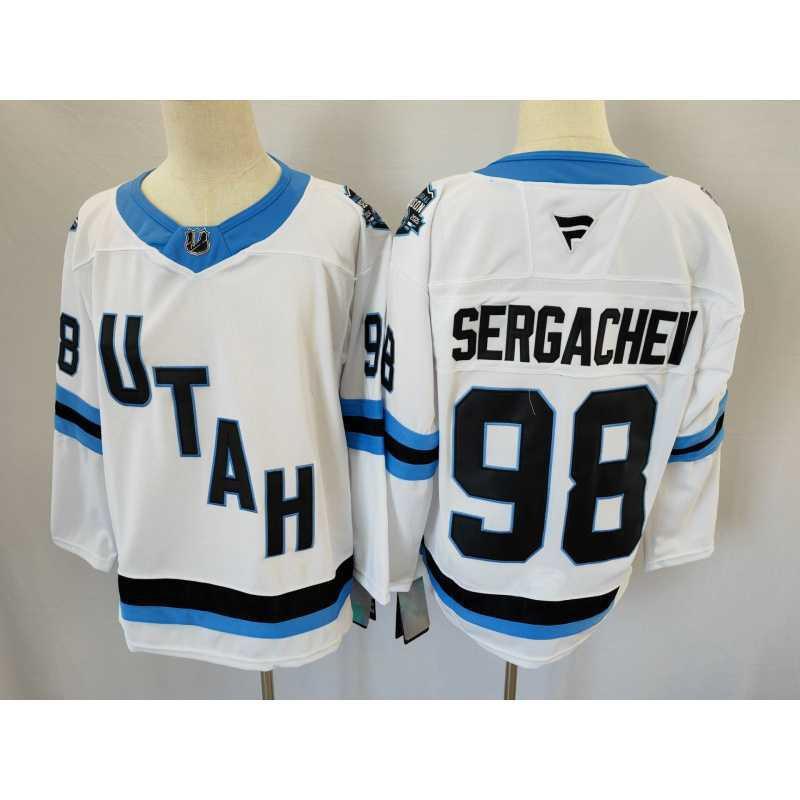 Mens Womens Ice Hockey Training Jersey Long Sleeve Pullover With Fleece Lining NHL Team Logos Utah Grizzlies Devils Kraken Blue