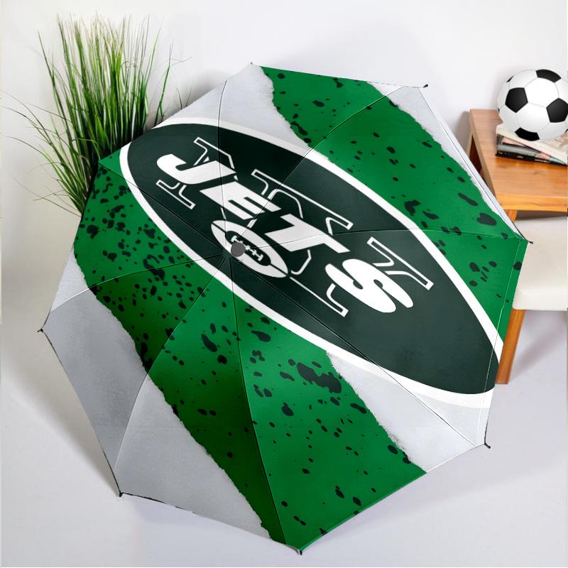 Jets Football Umbrella 8-Frame for Travel, Camping, Casual Lightweight Portable Umbrella, Essential for Every Family Holidays Gift