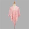 Nylon Hollowed Out Single Color Breathable Tassel Scarf Shawl Female