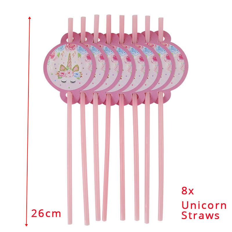 Unicorn Decoration Birthday Party Decor Kids Unicorn Disposable Tableware Set Unicornio Baby Shower Girl Birthday Party Supplies