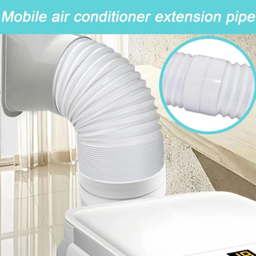 White Polypropylene Exhaust Duct Extension Exhaust Duct Coupling Adapter Vent Pipe Compatible