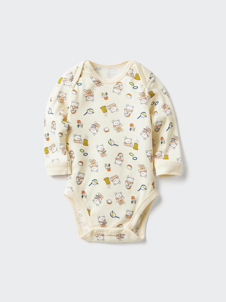 Uniqlo Боди-книжка с картинками с длинным рукавом Когума