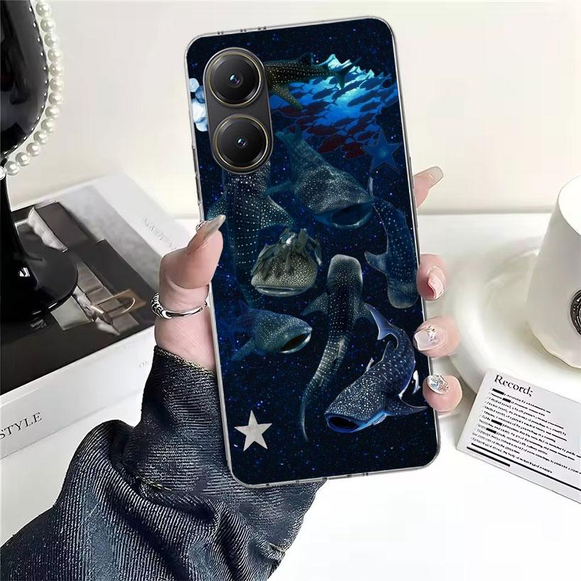 Чехол для телефона Xiaomi Poco X7 X6 X5 F7 Ultra F6 F5 Pro, Чехол-бампер Ocean Whale Shark для X4 Nfc F4 Gt F3 M6 M5S M5 M4 M3 Fundas Cover Coque