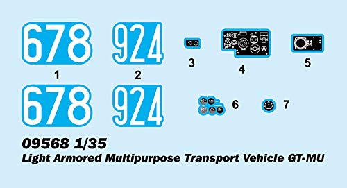 Trumpeter 1/35 Советский легкий бронированный многоцелевой бронетранспортер ГТ-МУ Пластиковая модель 09568