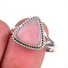 Натуральный розовый опал драгоценный камень 925 цельное стерлинговое серебро ювелирное кольцо размер 10 l4Z57