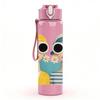 1PC Two Ladies Sunglasses Cartoon Duo 750ml Color Plastic Sports Water Bottle Leakproof Flip Straw Lid For Sports Office Home Use