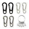 10Sets Mini Carabiner Outdoor Rope Clip Camping Quick Release Carabiner Knapsack Hanging Buckle Daily Diy Keychain
