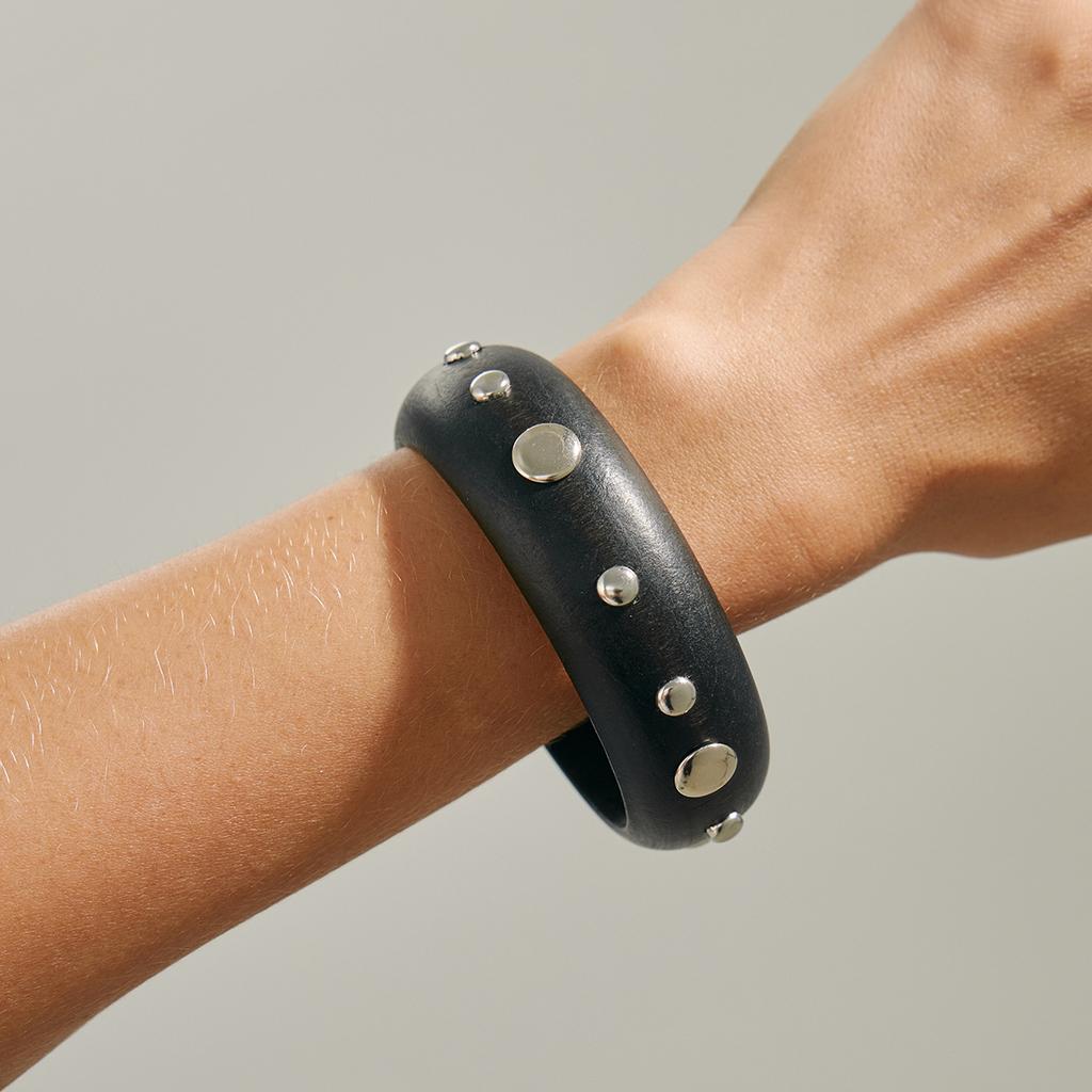 Ретро Мода Пятиконечная Звезда Клепка Деревянный Браслет Манжеты Y2k Панк Стиль Геометрический Винтажный Браслет Ювелирные Изделия Мода Хип-хоп Гранж Pulseras Mujer