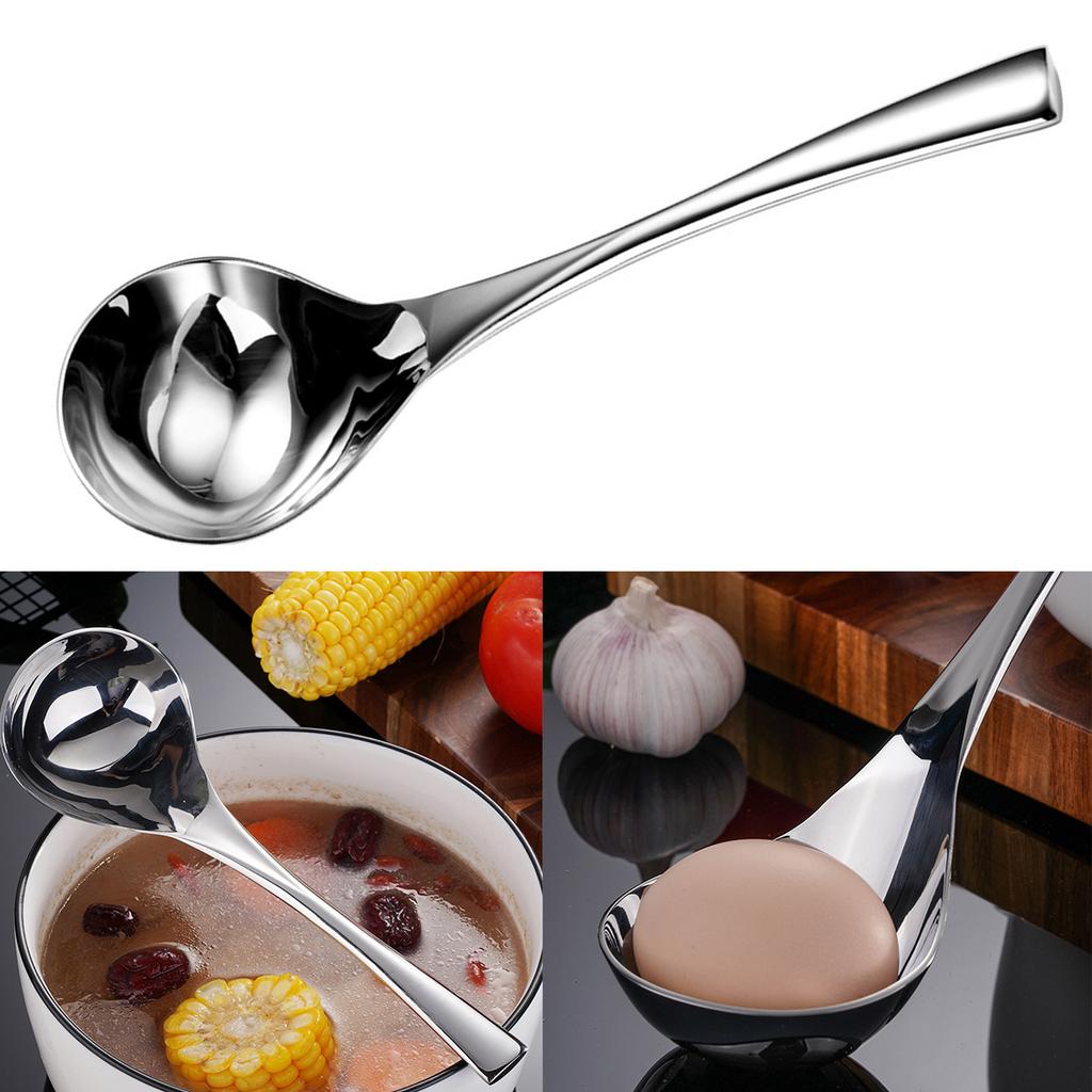 Large Capacity Serving Spoon Functional Stainless Steel Large Soup Spoon for Cooking and Serving In Hotels