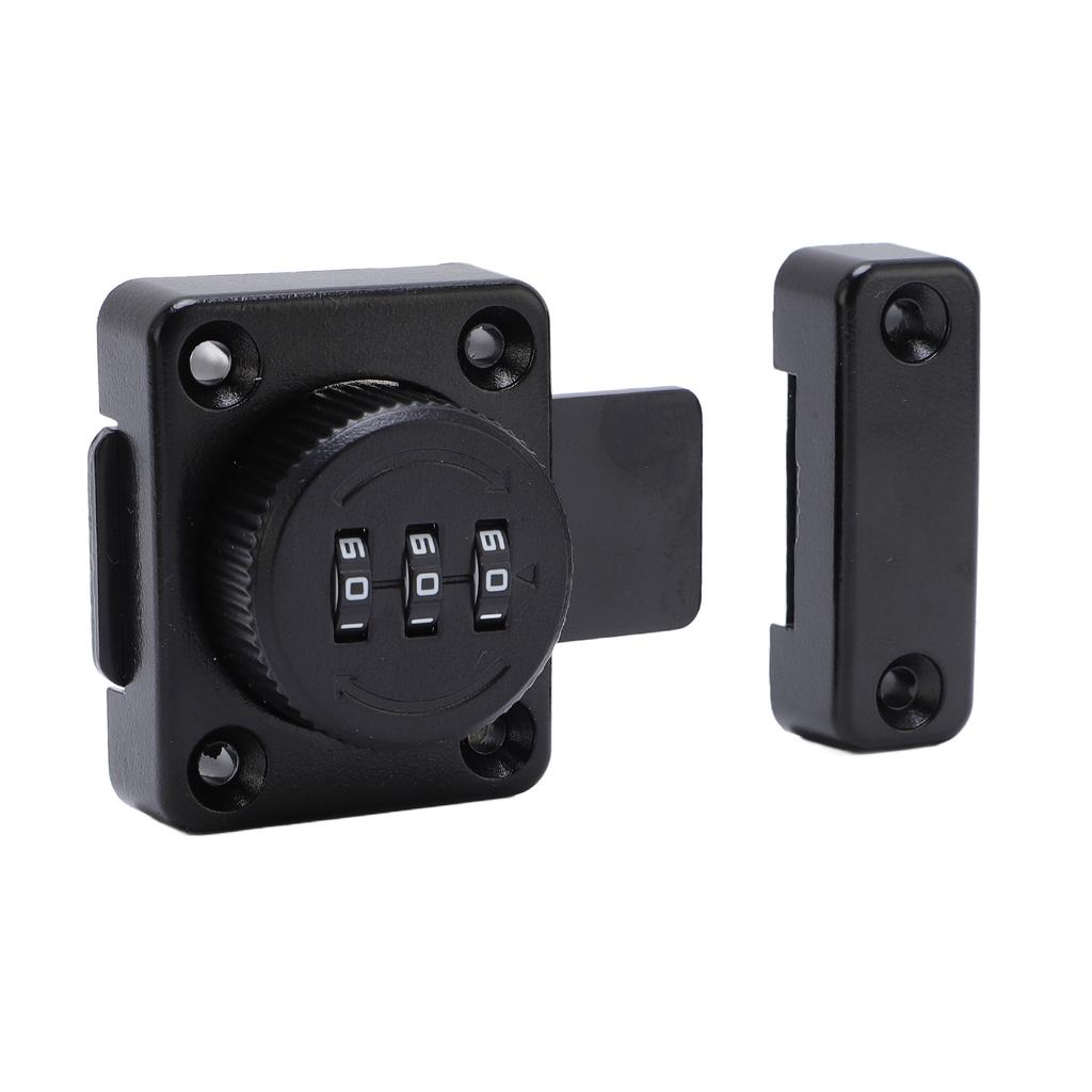 Cabinet Mechanical Combination Lock Aluminum Alloy Enhanced Security Left Right Universal Black