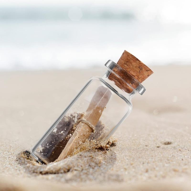 10 шт. мини-стеклянные бутылки с пробками, банки для заклинаний, флаконы для зелий, бутылки с пожеланиями для подарков, поделки своими руками 5 мл-20 мл