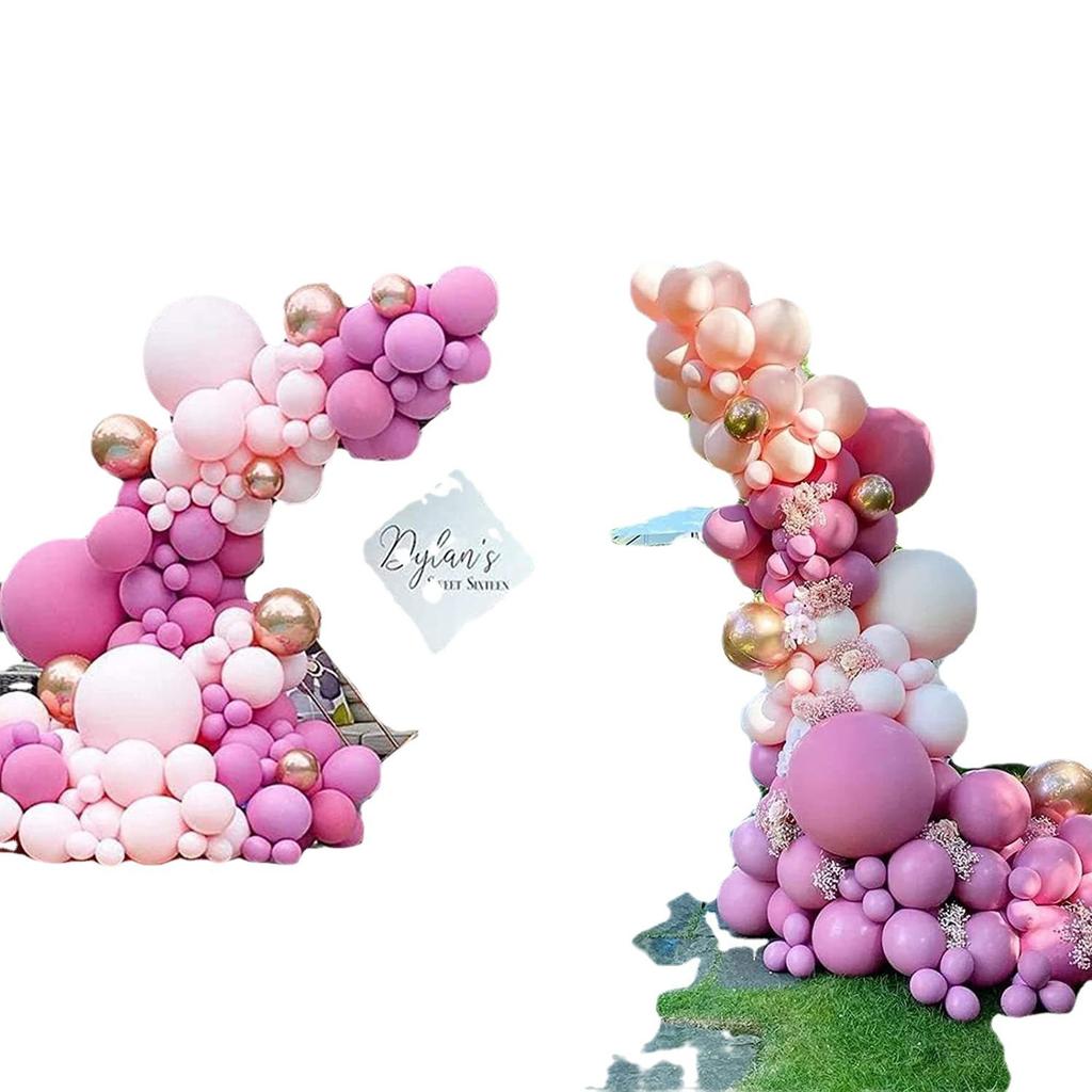 Pink Rose Red Rose Gold Butterfly Fairy Balloon Baby Shower Birthday Party Arrangement Balloon Chain Decorations