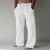Linen Clothing For Men Natural Linen Pants For Men Contemporary Comfortable Quality Soft Linen Pocket Color  Trousers