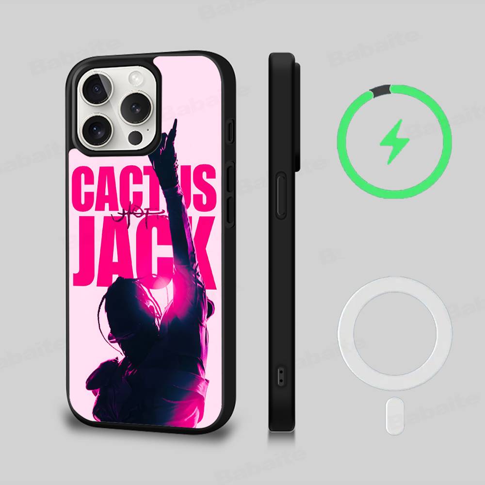 Роскошный чехол для телефона Travis Scott Cactus Jack для IPhone 17 16 15 14 13 12 11 Pro Max Plus Для Magsafe Магнитный корпус