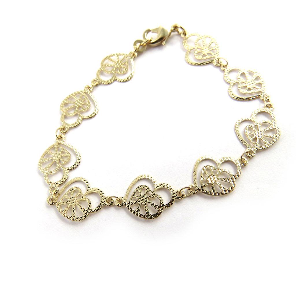 Les Trésors De Lily [L3853] - Gold Plated 'Love' Bracelet - 13x11 Mm