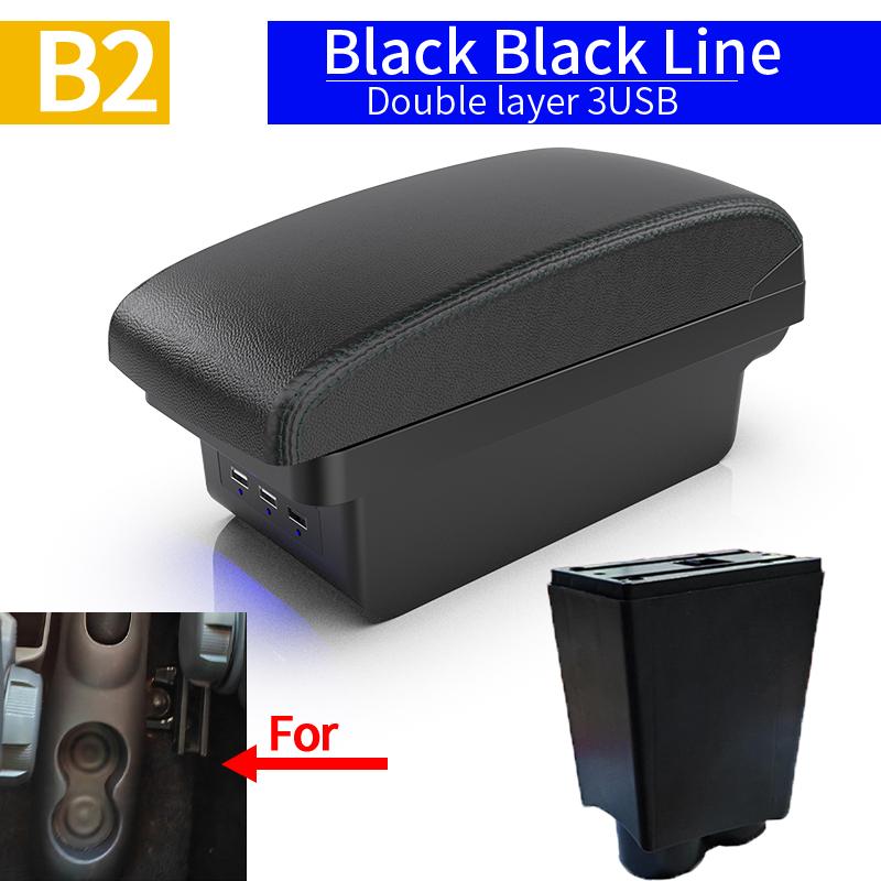 For FIATI FIAT 500 2011 car armrest box interior modification center console double-layer storage box car accessories USB