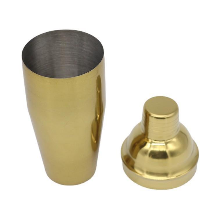 Gold-Plated 750ml Stainless Steel Cocktail Shaker for Home Bar