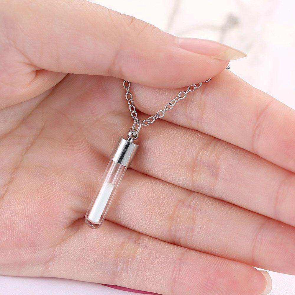 Unique Gift Vial for Women Vintage Glass Glow In The Dark Glass Bottle Necklace Pendant