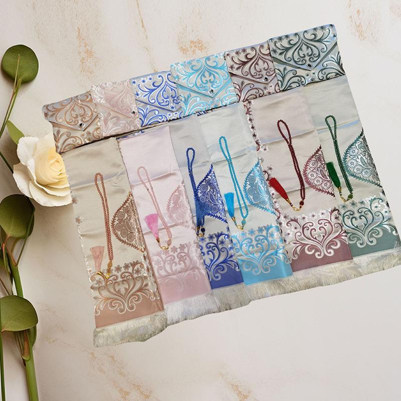 3PC Prayer Mat Portable Jacquard Pattern Prayer Mat Exquisite Storage Bag Party Multiple Options Available