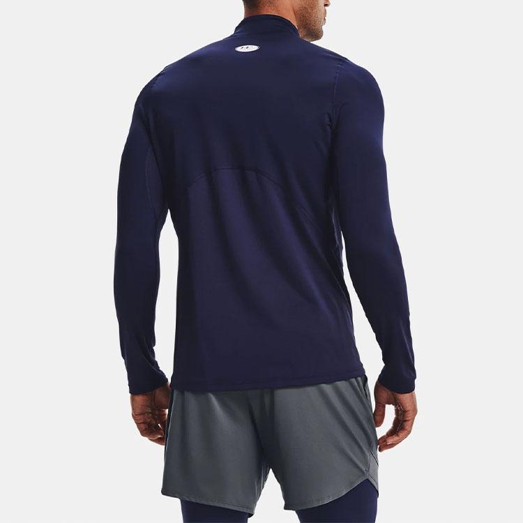Under Armour Футболка мужская облегающая, повседневная, спортивная, дышащая, с длинным рукавом, темно-синяя, 1366066-410