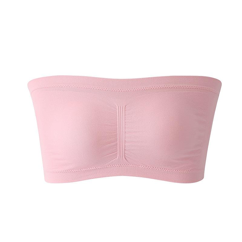 Double-layer extended size strapless chest wrap women's removable chest pad summer one-word thin invisible underwear