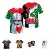 New Autumn Collection 3d Printed Palestinian Flag T-shirt Casual And Loose-fit
