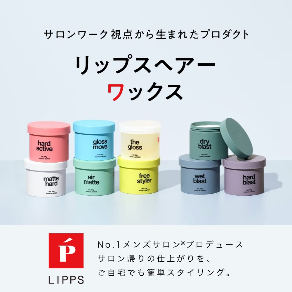 LIPS Воск Мужской Блестящая Помада для Укладки Волос The Gloss - Блестящий Финиш - Салонного Качества - Яблочно-Зеленый - 85г
