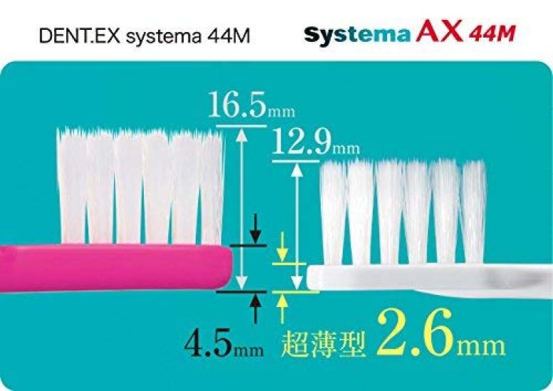 Зубная щетка Lion Systema AX x 12 щеток, 44M (Компактная, средняя жесткость)