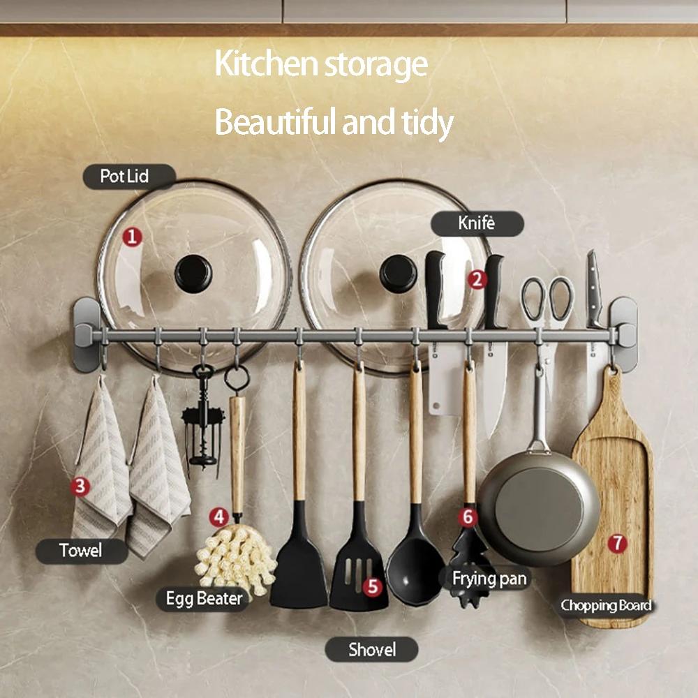 Wall Shelves Cutting Board Holder Space Aluminum Kitchen Storage and Organization Utensils Holder Kitchen Accessories Organizer
