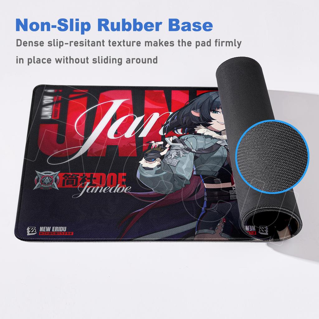 Игровой коврик для мыши Anime Zenless Zone Zero Резиновый коврик для мыши XXL Компьютерный геймерский Нескользящий коврик для мыши Jane Doe Клавиатурный коврик Аксессуары для ПК