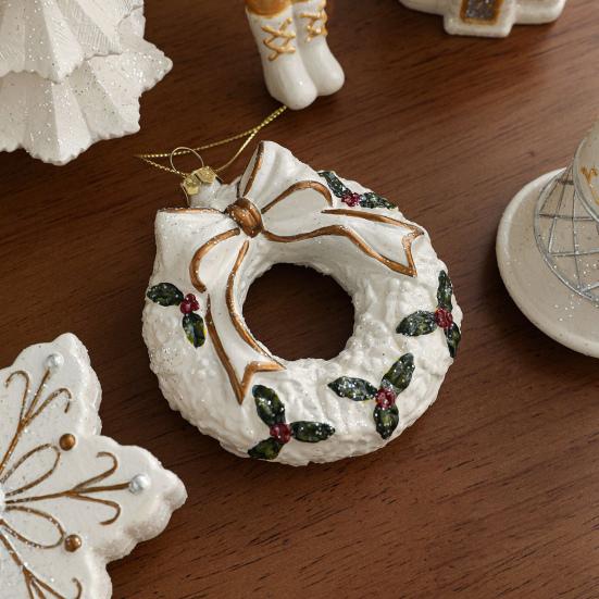 Рождественские украшения Белый пластиковый шар/снеговик/колокольчик/снежинка/щелкунчик Украшение на рождественскую елку для рождественского домашнего декора