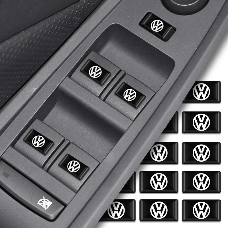 10PCS 3D Car Styling Epoxy Emblem Badge Stickers For Volkswagen GOLF Polo Tiguan VW GTI MK5 MK6 PASSAT Car-Styling Accessories
