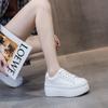 Fujin Super High Heel Platform Women Casual Shoes Chunky Sneakers Sport Running Shoes White