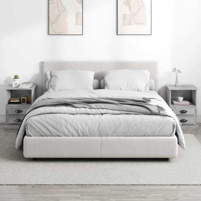 Maison Exclusive - Tables de chevet 2 pcs gris béton 43x36x60 cm