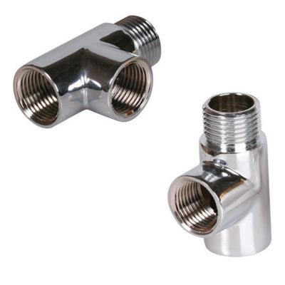 Chrome-plated Brass Tee 1/2"" Female/female/male