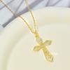 Cross Necklace Female Retro Punk Versatile Micro-Inlaid Zircon Pendant Exquisite Collarbone Chain