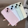 Роскошный прозрачный чехол для телефона Candy HD для iPhone17 16 15 14 13 12 11 Pro Max Plus Прозрачный противоударный бампер Задняя крышка Capa Funda