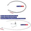 24" Univeral Throttle Cable Kit Stainless Steel Braided Adjustable Automotive Accelerator Cable Covering Locking Kit