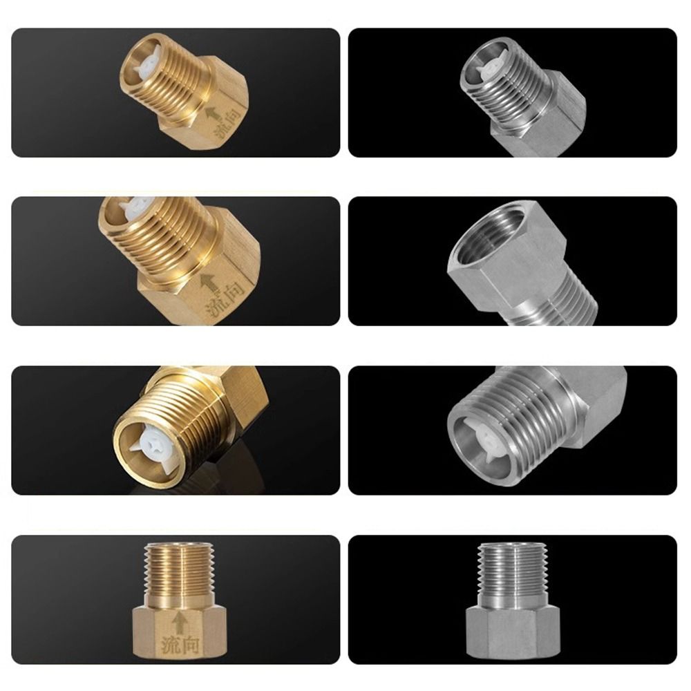 Латунный односторонний клапан Золотой Серебряный Обратный клапан Портативный обратный клапан Водонагреватель