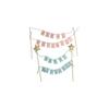 DIY Baby Shower Stars Bunting Gold Banner Cake Flags Cake Topper Baking Decoration Party Supplies