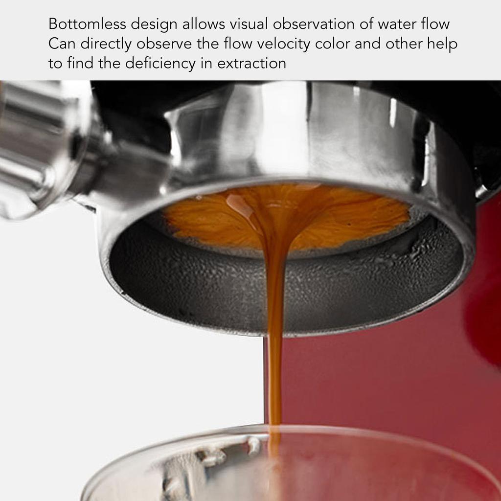 51mm Bottomless Coffee Portafilter 3 Ears Single Layer Portafilter Coffee Machine Bottomless Filter For Delonghi F Redwood