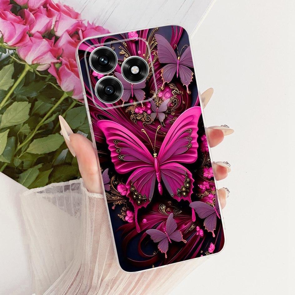 Case For Honor X5c Plus Cover 2025 New Fashion Flower Butterfly Soft Clear Silicone Phone Cases For Honor X5c 4G HonorX5c Fundas