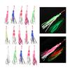 5Pcs Luminous Octopus Baits Silicones Luminous Octopus Squid Skirt Trolling Swimbait for Saltwater Freshwater Fishing
