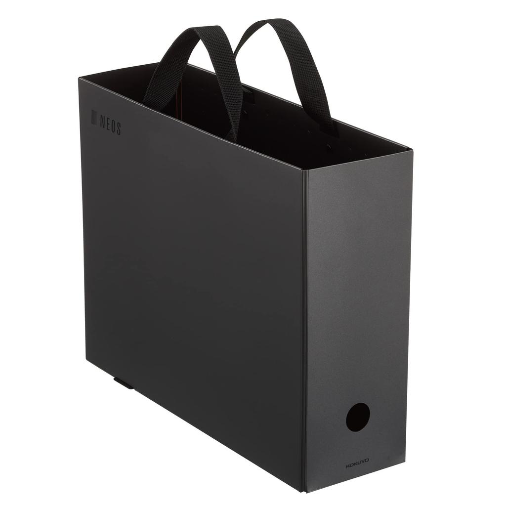 KOKUYO NEOS Carry A4 for neat storage Box, size, Black, (A4P-NELFM-D)