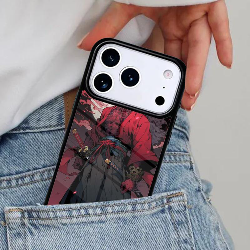 Чехол для телефона Самурайская маска Они для iPhone 17ProMax 12 13 14 15 16e 17 Pro Max Plus Air Cover