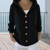Women's Hooded Cardigan Sweater Casual Long Sleeve Button Down Knit Hoodie Coat Oversized Fall Outerwear